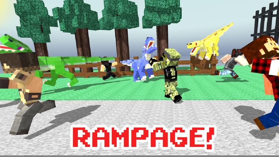 Schermata Blocky Dino Park Raptor Attack 2