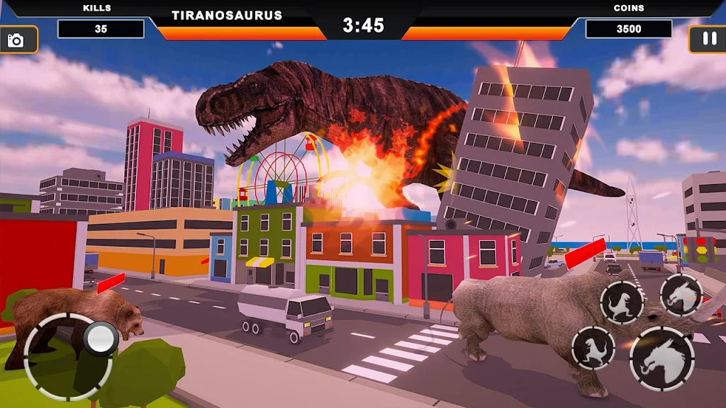 Dinosaur Rampage: Dino City Rampage Simulator Captura de tela 1