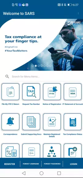 SARS Mobile eFiling Screenshot 1