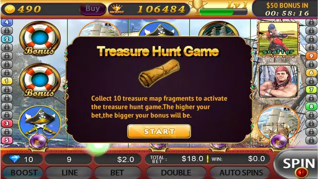 Pirate Slots - FreeSlots Game Скриншот 1