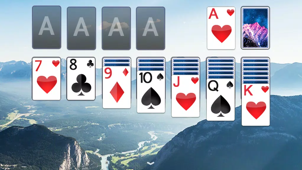 Solitaire Mountain Top Theme Скриншот 2