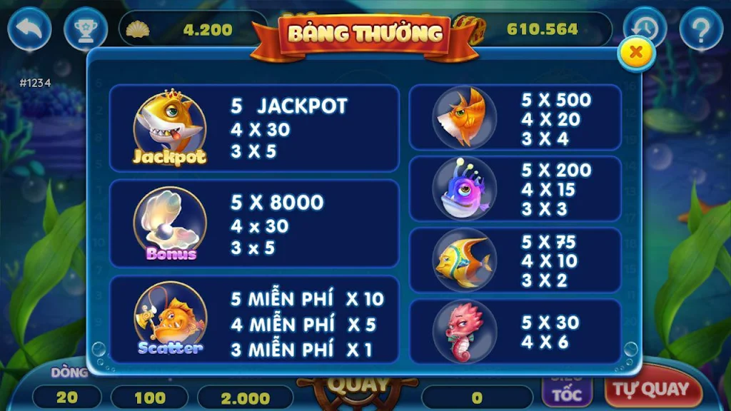 Thánh bắn cá ăn xu slots - bắn cá siêu thị Screenshot 0