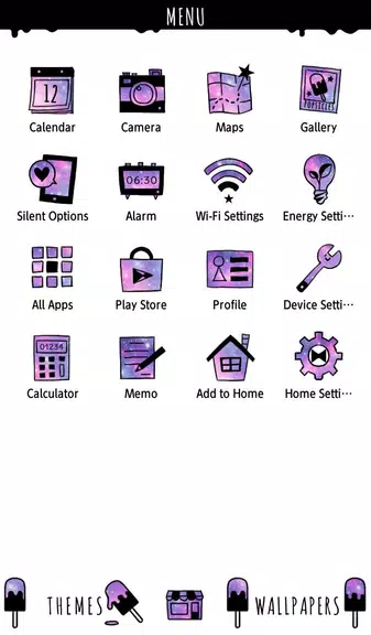 Popsicle Galaxy Theme Captura de pantalla 1