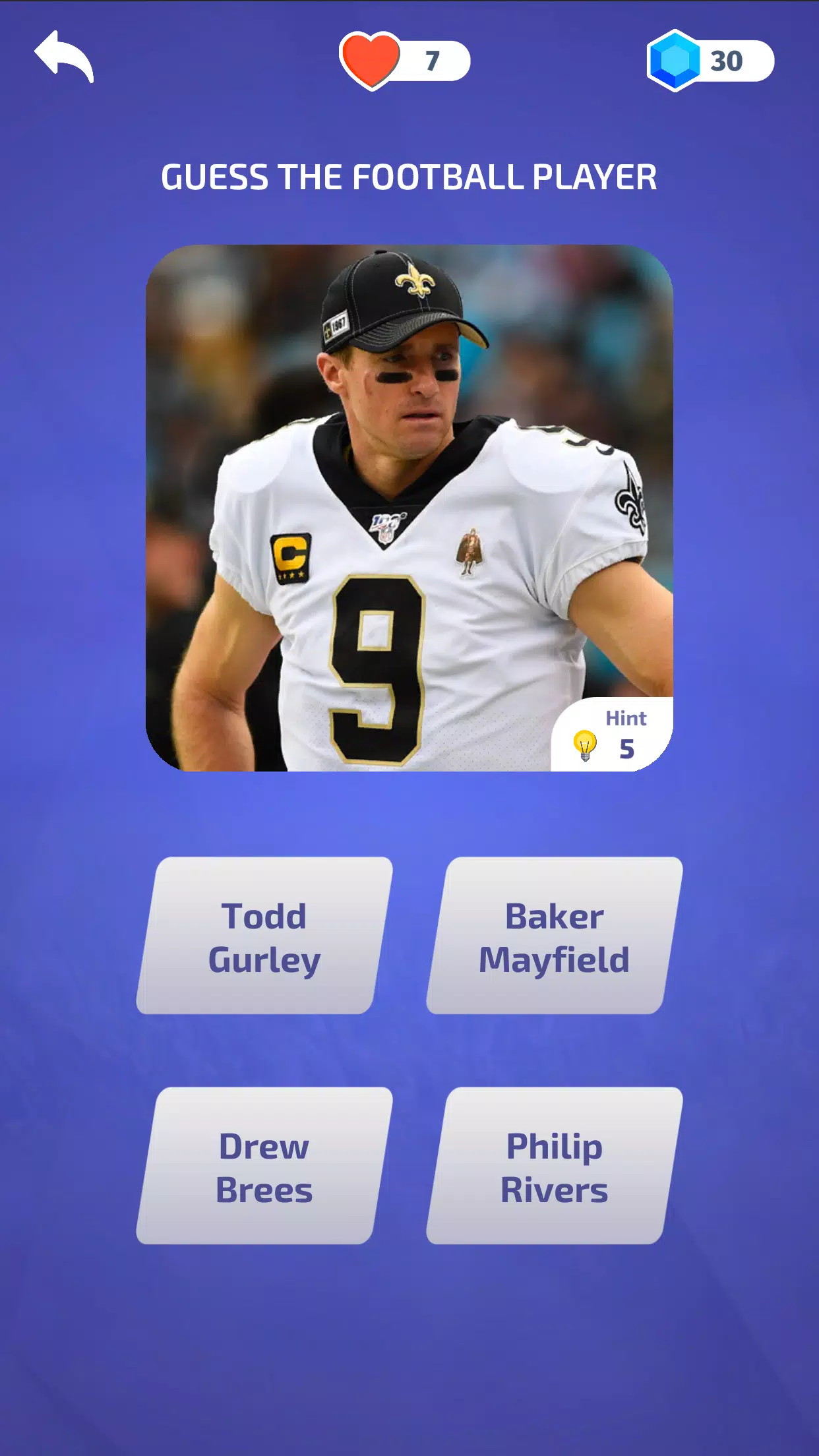 Schermata American Football - Quiz 0