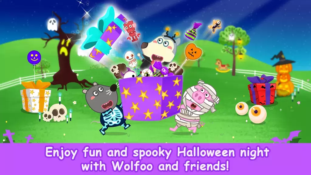 Wolfoo School Halloween Night Ảnh chụp màn hình 0