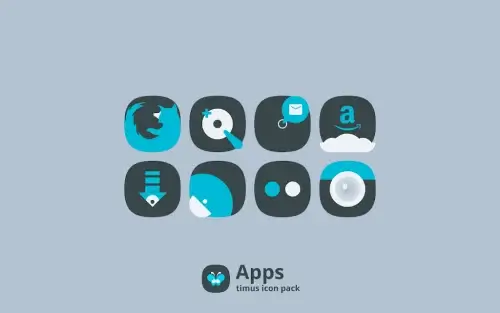 Timus: Rounded Dark Icon Pack Ekran Görüntüsü 3