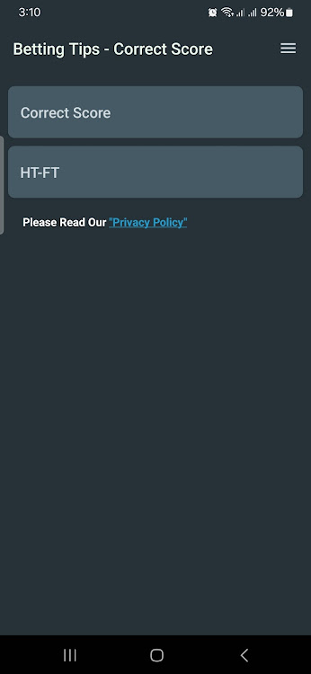 Betting Tips Correct Score Screenshot 1