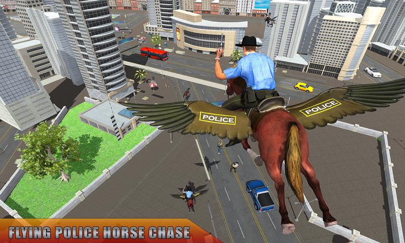 Schermata Flying Horse Police Chase Sim 3