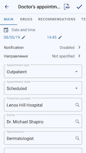 Medical records Screenshot 2