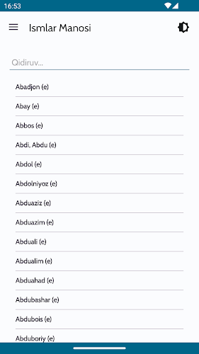 Ismlar manosi - O‘zbek Capture d'écran 1