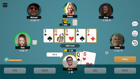 Kindza Poker - Texas Holdem ภาพหน้าจอ 1