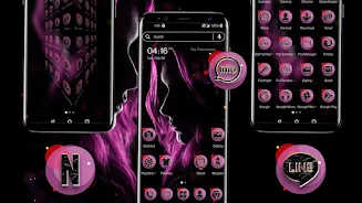 Dark Girl Launcher Theme Schermafbeelding 3