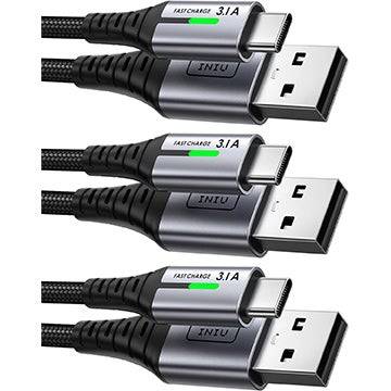 3 แพ็ค INIU USB Type-C ไปยังสายเคเบิล USB Type-A