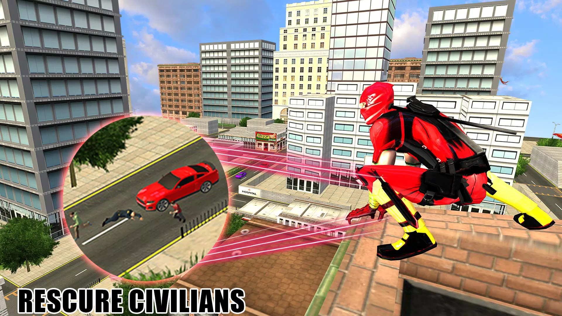 Flying Ninja Hero Crime Chase應用截圖第3張
