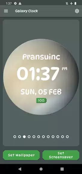 Galaxy Clock Live Wallpapers应用截图第3张