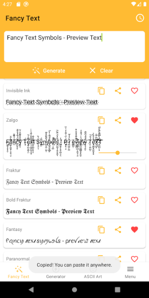 Fancy Text Symbols應用截圖第0張