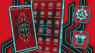 Tech Spider Launcher Theme Tangkapan skrin 1