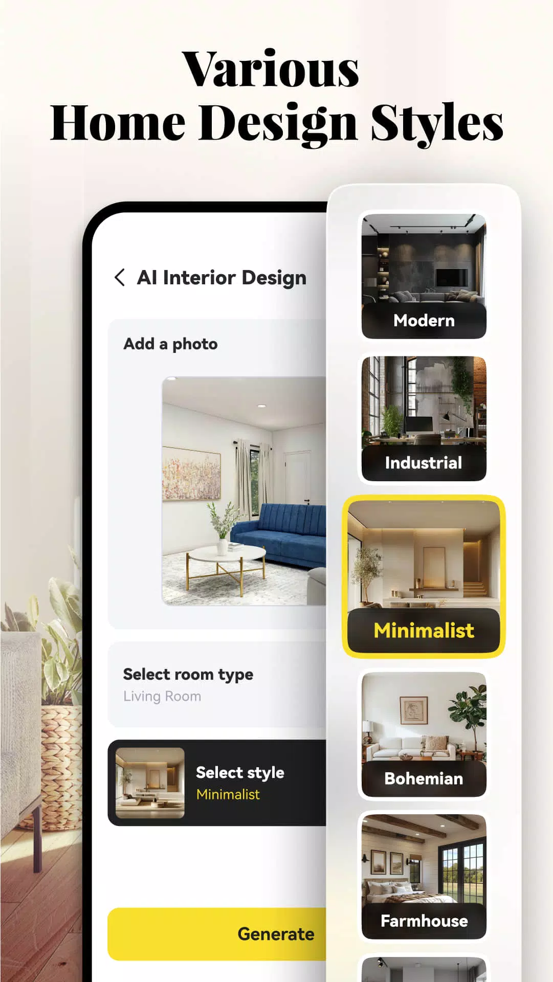 AI Home Design: Interior Decor Captura de tela 2