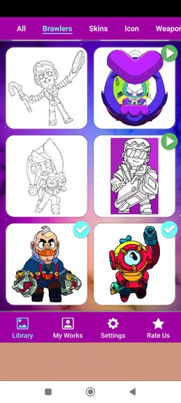 Coloring Book of Brawl S. Fans Screenshot 1