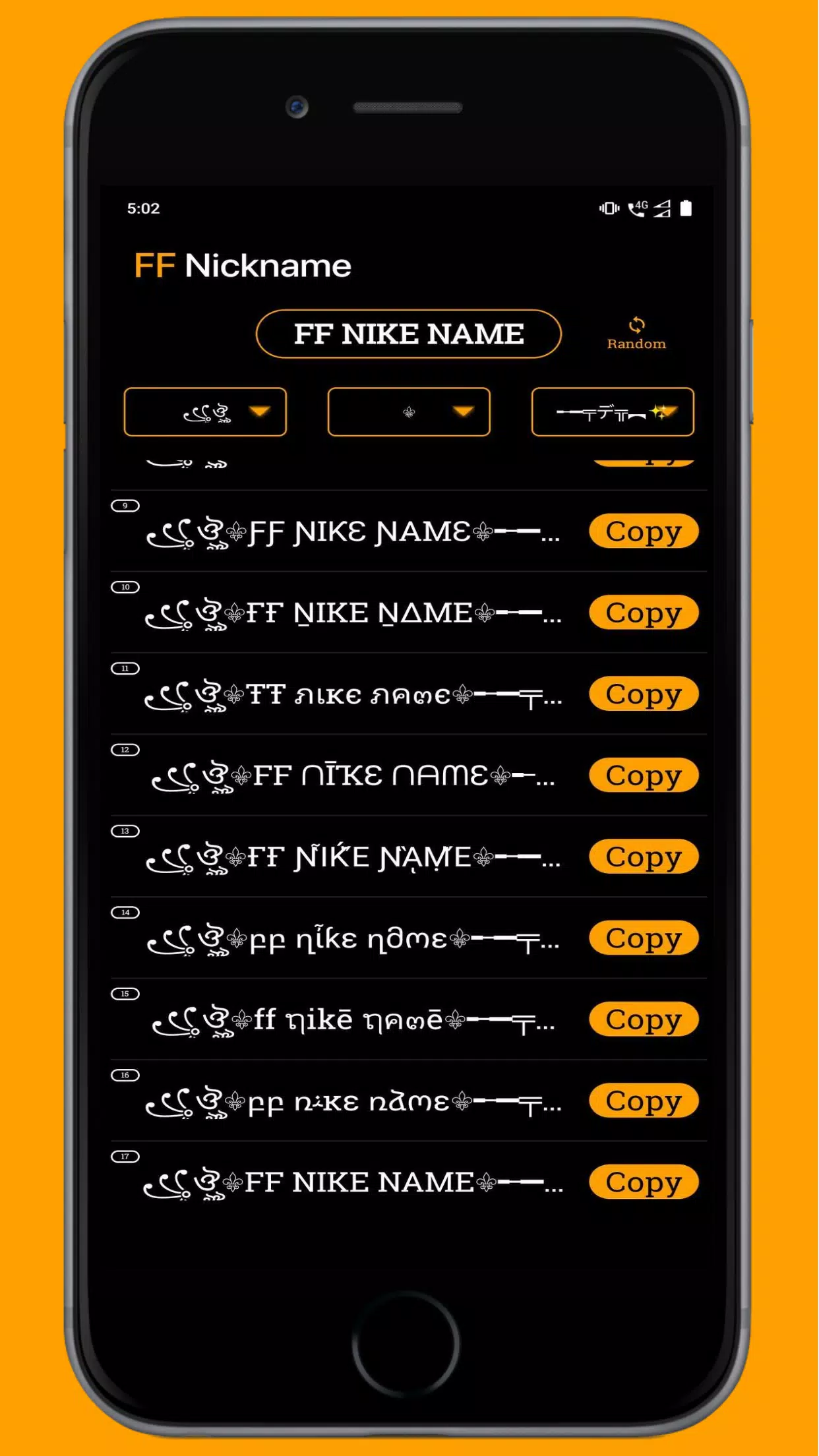 FF Name Creator - Nickname Generator For Games Capture d'écran 2