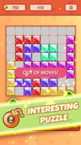 Block Puzzle Jewel Crystal Cat ဖန်သားပြင်ဓာတ်ပုံ 3