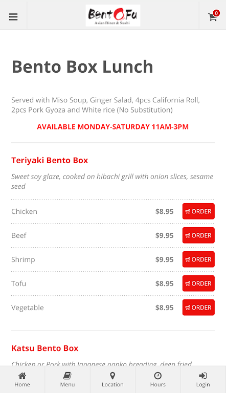 BentoFu Asian Diner & Sushi ဖန်သားပြင်ဓာတ်ပုံ 2