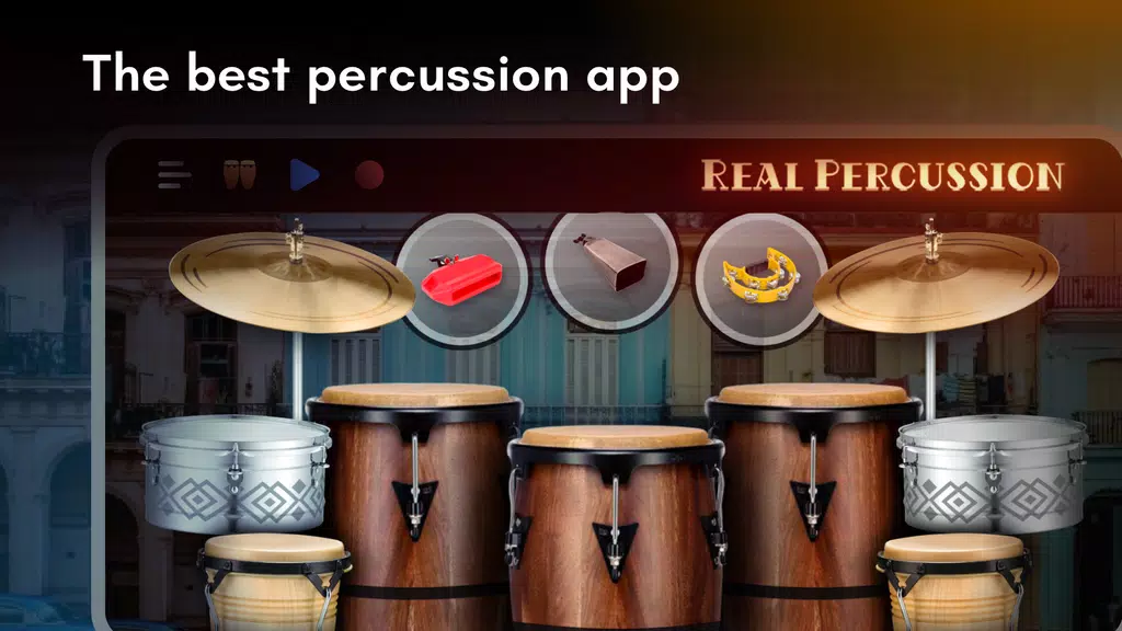 Real Percussion: drum set Captura de pantalla 0