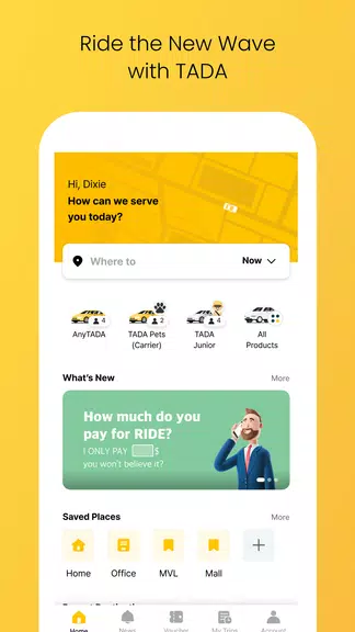 TADA - Taxi, Cab, Ride Hailing Schermafbeelding 0