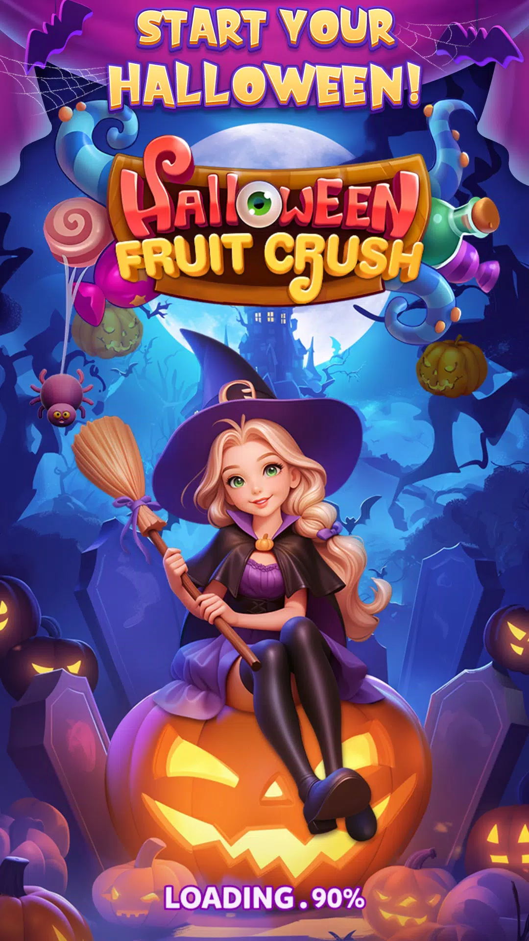 Halloween Fruit Crush Tangkapan skrin 0