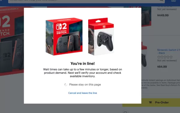 Frustrated customers attempting Switch 2 pre-orders