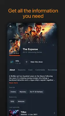 Moviebase: Movies & TV Tracker Captura de tela 2