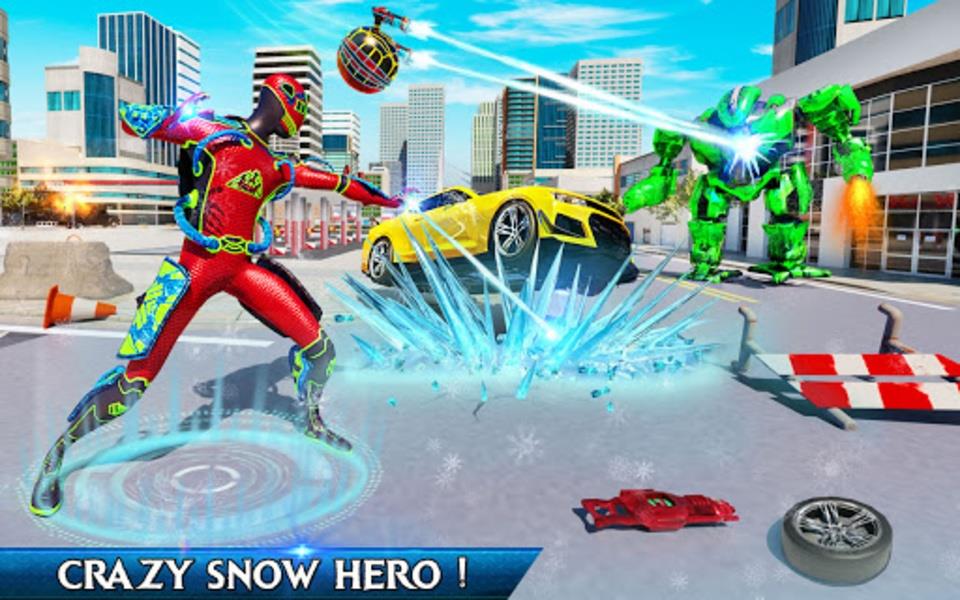 Snow Ball Robot Bike Games ဖန်သားပြင်ဓာတ်ပုံ 0