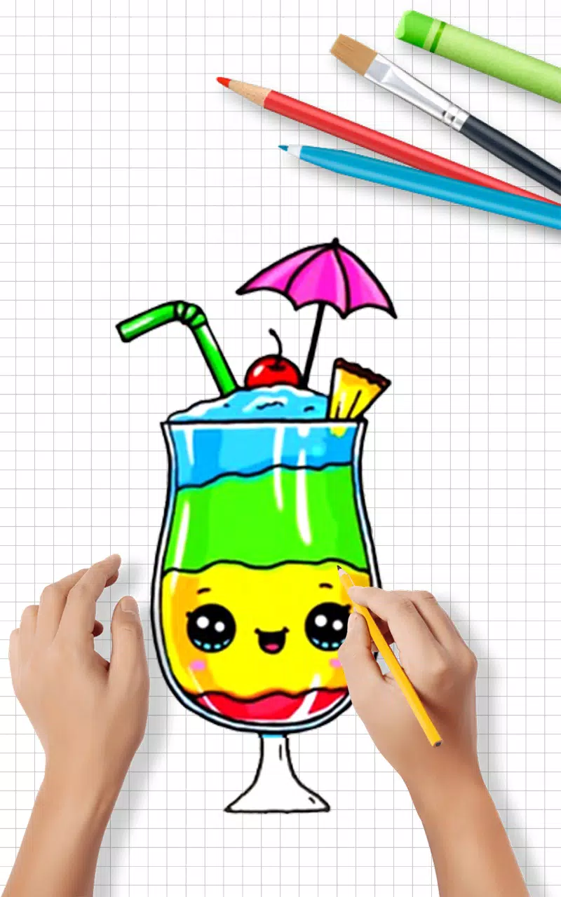 Draw Cute Drinks Capture d'écran 2