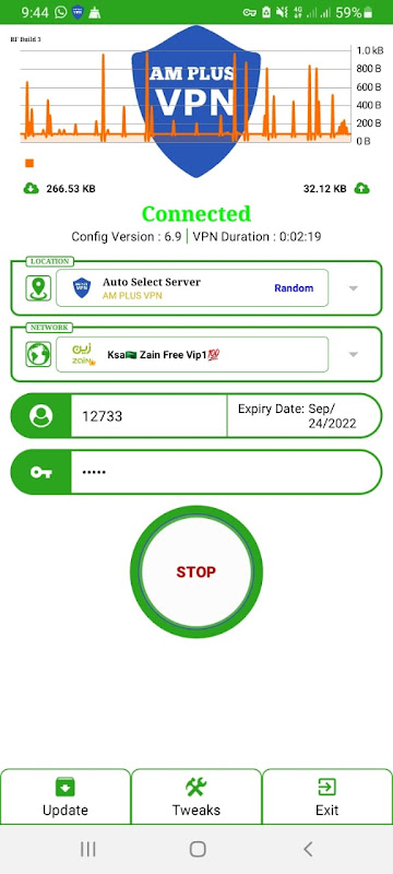 Schermata AM PLUS VPN 0