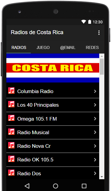 Radios Emisoras de Costa Rica FM AM en Vivo Gratis स्क्रीनशॉट 0