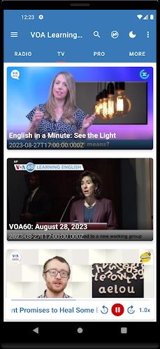 Schermata VOA Learning English 2