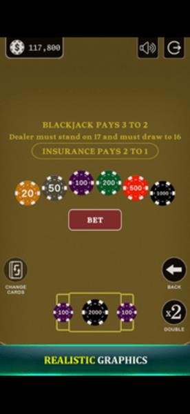 Blackjack 21 - Side Bets Capture d'écran 2