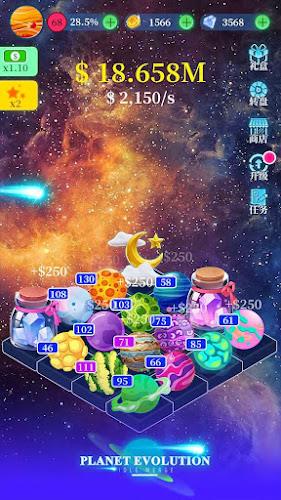 Planet evolution:idle merge ภาพหน้าจอ 1