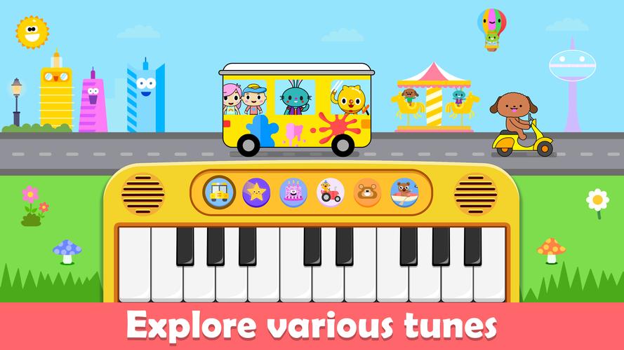 Toddler Piano and Music Games ภาพหน้าจอ 0