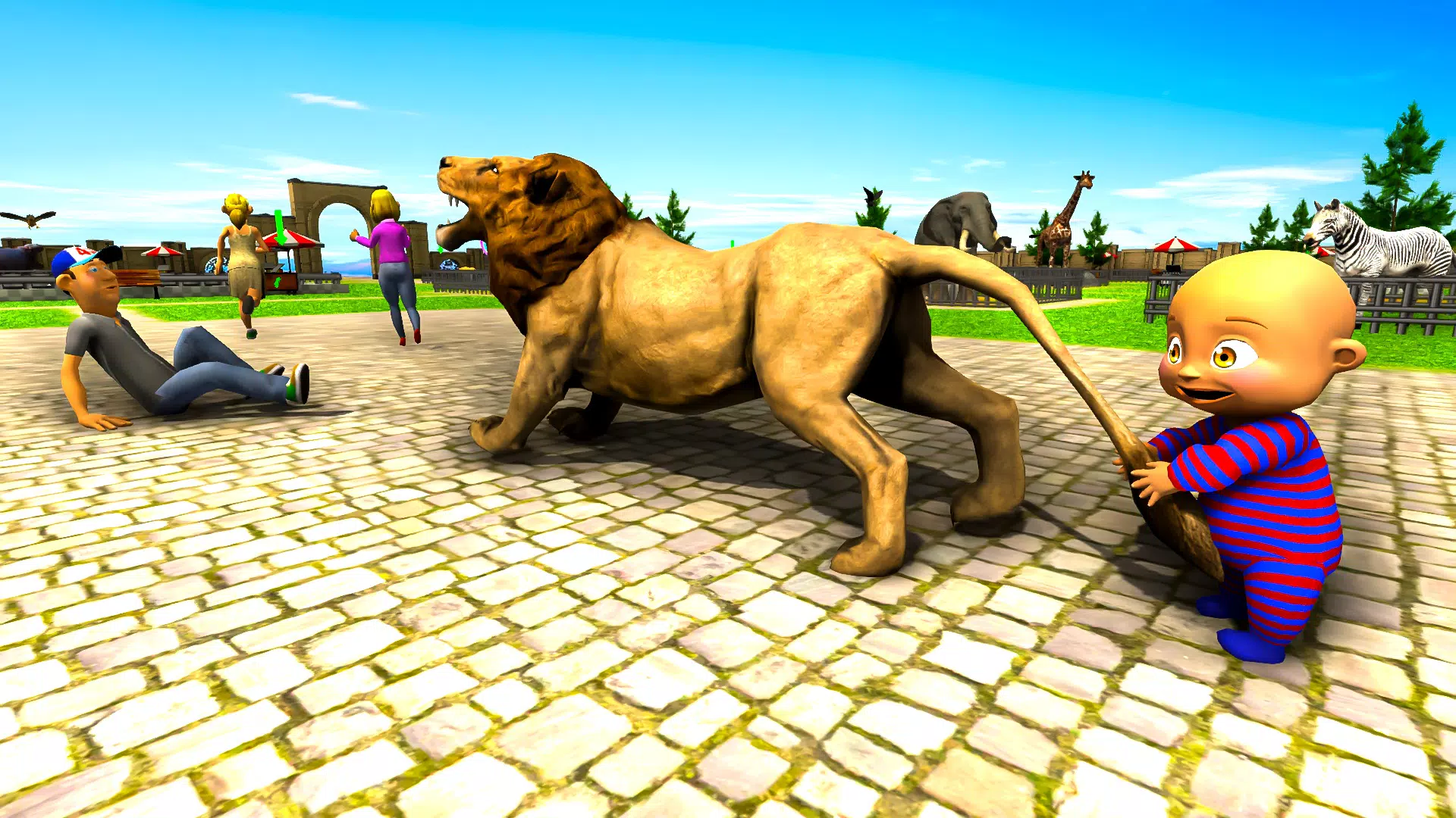 Naughty Baby 3D: Daddy Zoo Fun Captura de tela 2