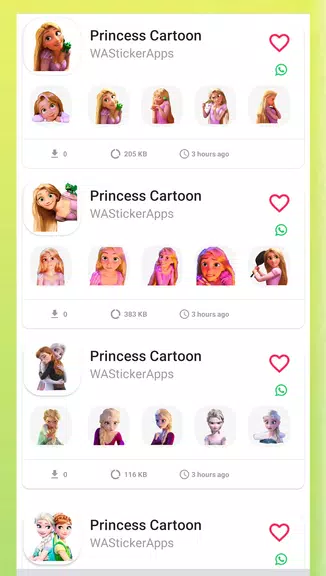 Princess Animated Stickers Ekran Görüntüsü 0