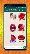 Lips, Kiss and Love Stickers Скриншот 0