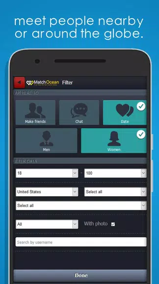 Free Dating App & Flirt Chat - MatchOcean Captura de tela 2