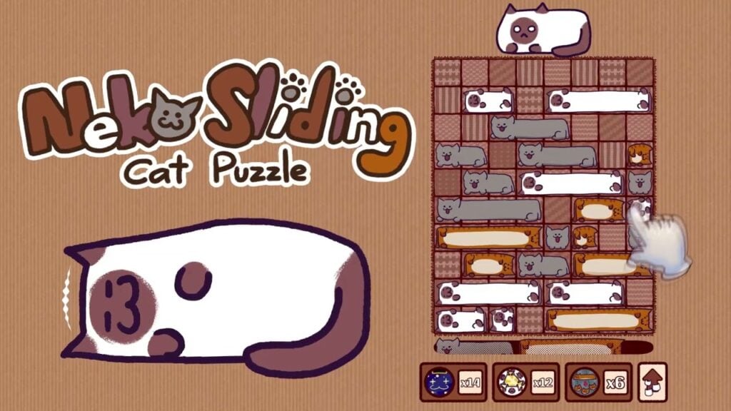 Slide, tugma at malinaw na mga linya sa bagong laro Neko Sliding: Cat Puzzle!