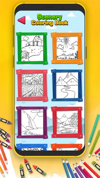 Scenery Coloring Book Скриншот 2