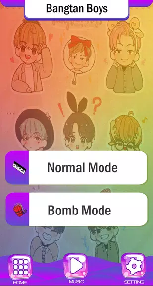 BTS Chibi Piano Tiles 스크린샷 2