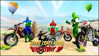 Bike Games Stunts: Spider Hero Ekran Görüntüsü 3