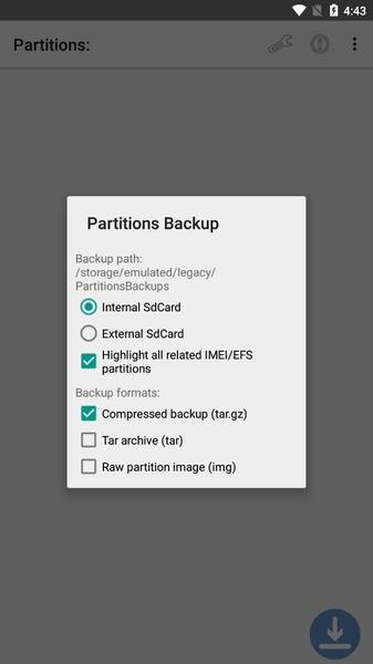 Partitions Backup and Restore應用截圖第0張