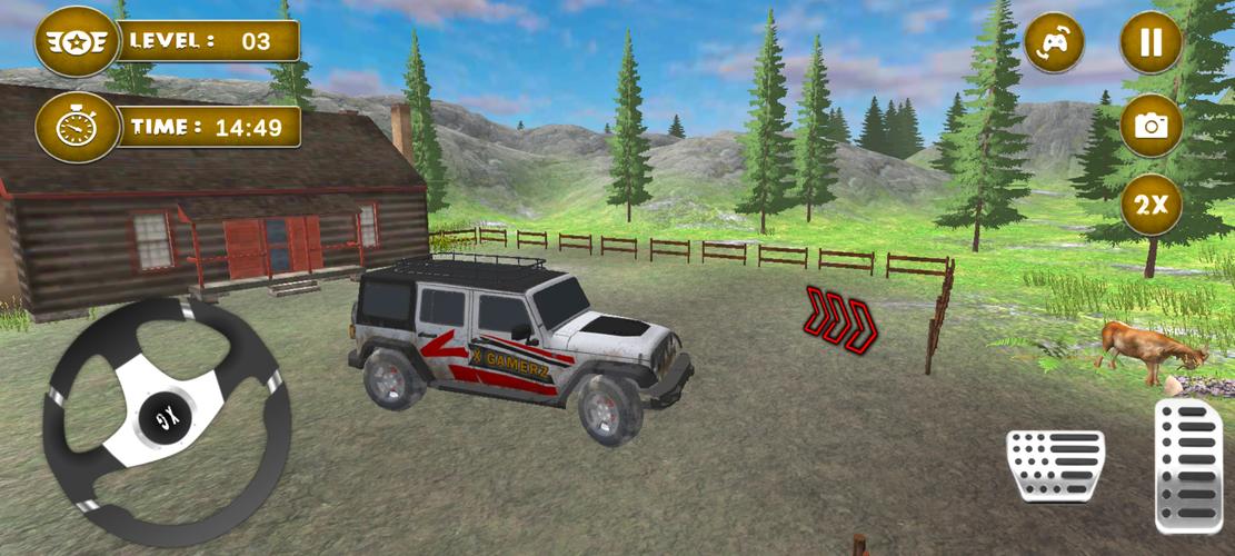 4x4 Mud Jeep Driving Games 3D Captura de tela 1