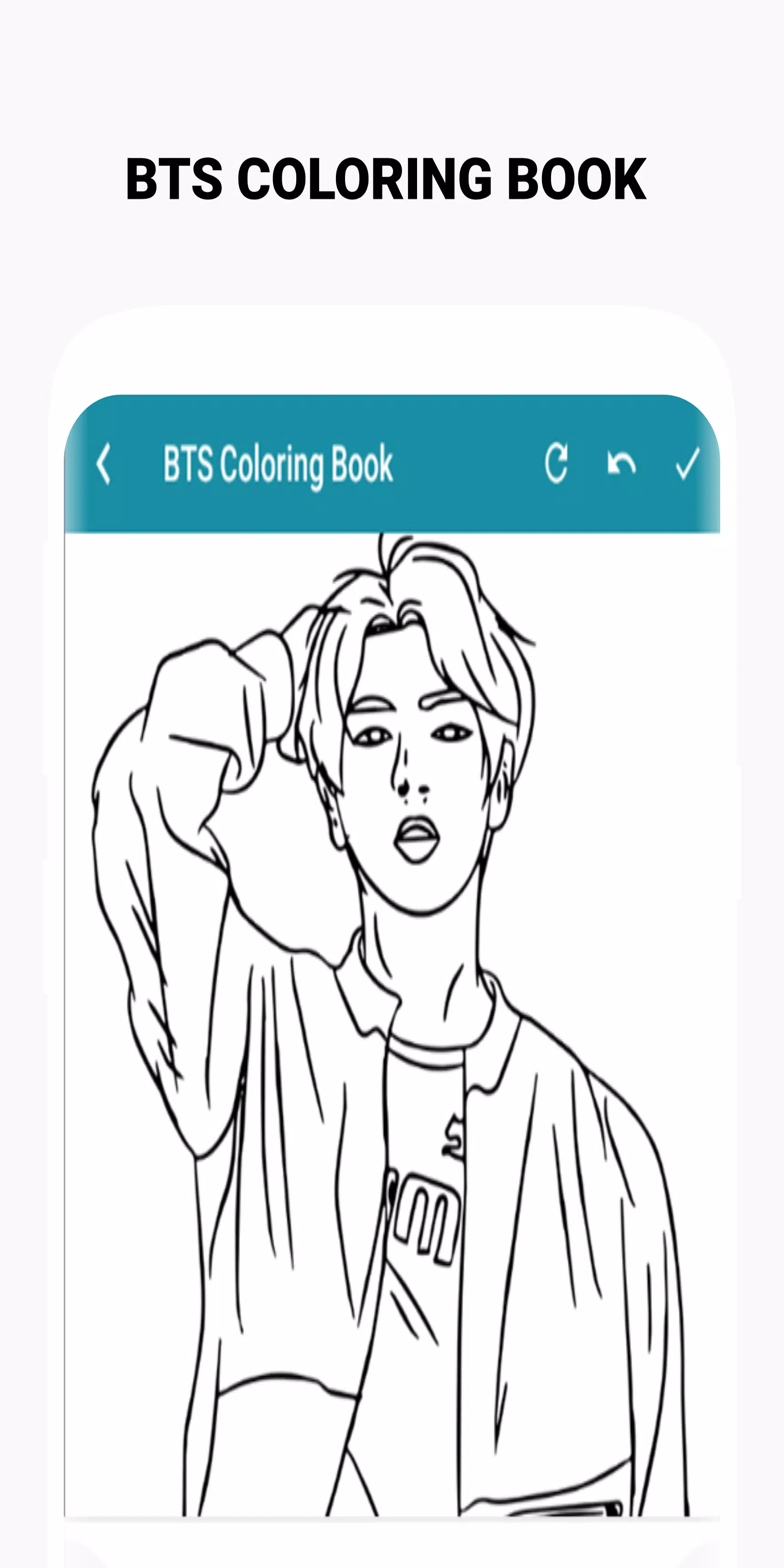 BTS Coloring Book स्क्रीनशॉट 2